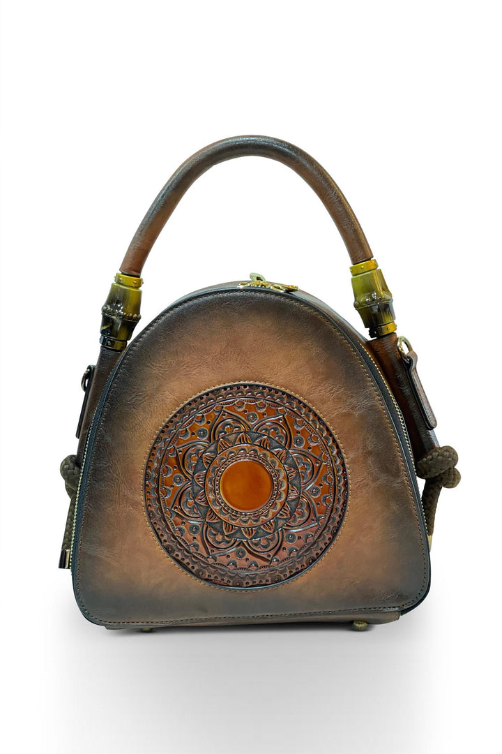 Trilliant Women's  Genuine Leather Handbag - Honey