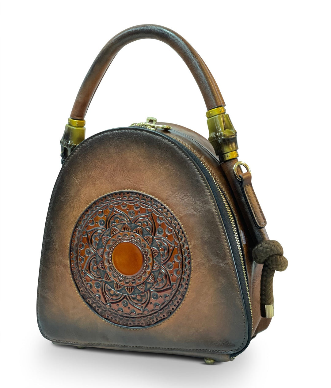 Trilliant Women's  Genuine Leather Handbag - Honey