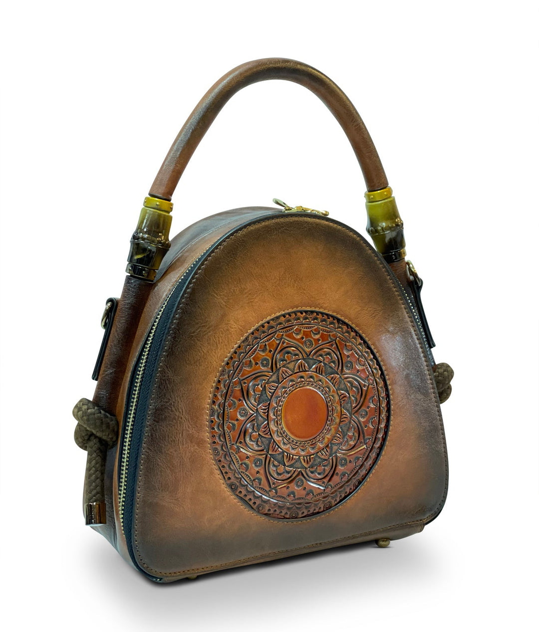 Trilliant Women's  Genuine Leather Handbag - Honey