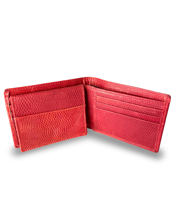 Men's Bi Fold Slim Wallet Metallic Brown Bronze Genuine Leather RFID Blocking