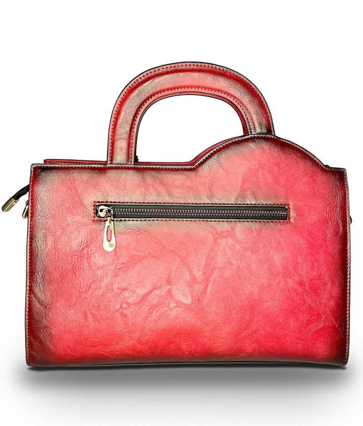 Mistique Women's Genuine Leather Handbag - Red