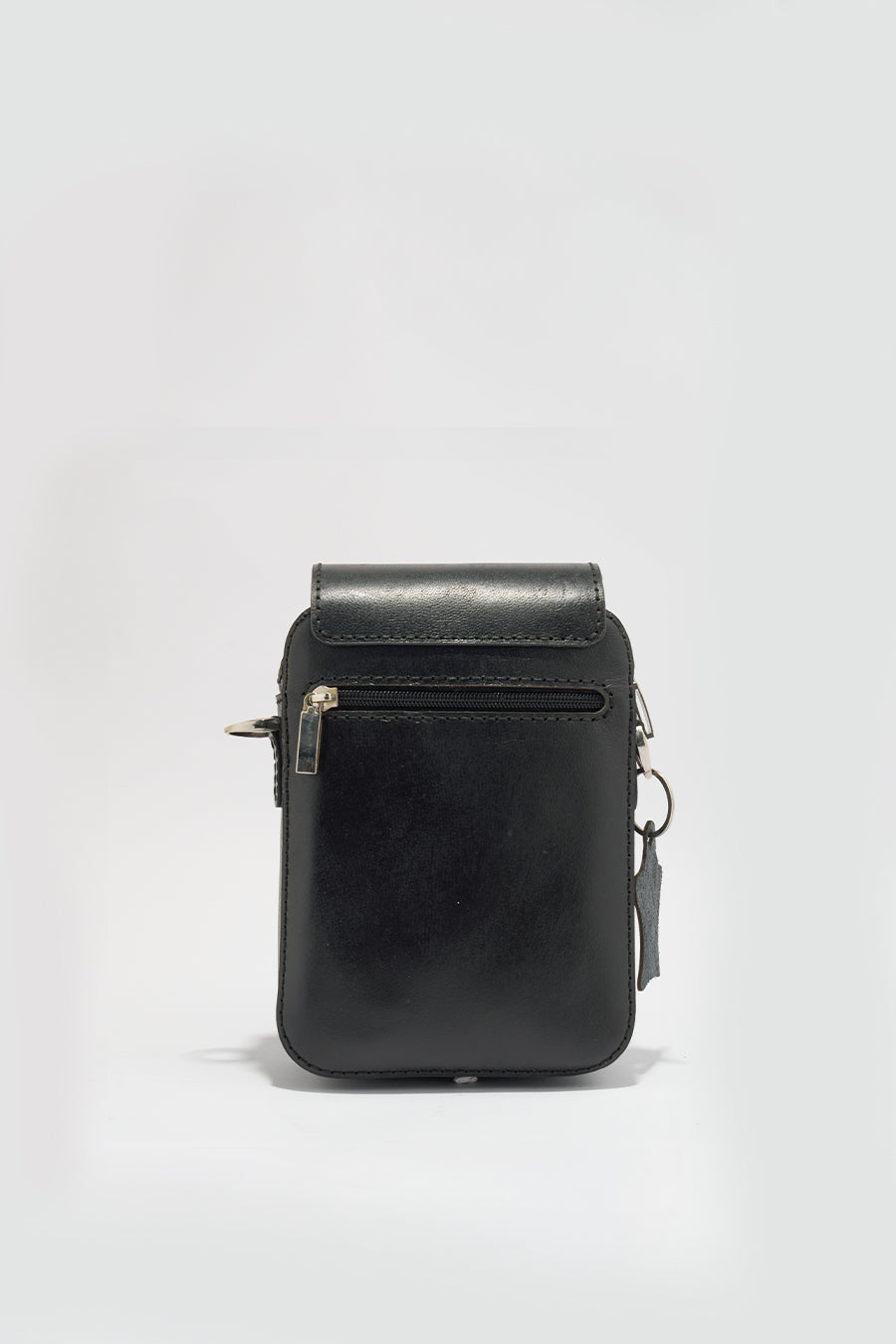 Jordon Men's Genuine Leather Side Messenger Bag - Black