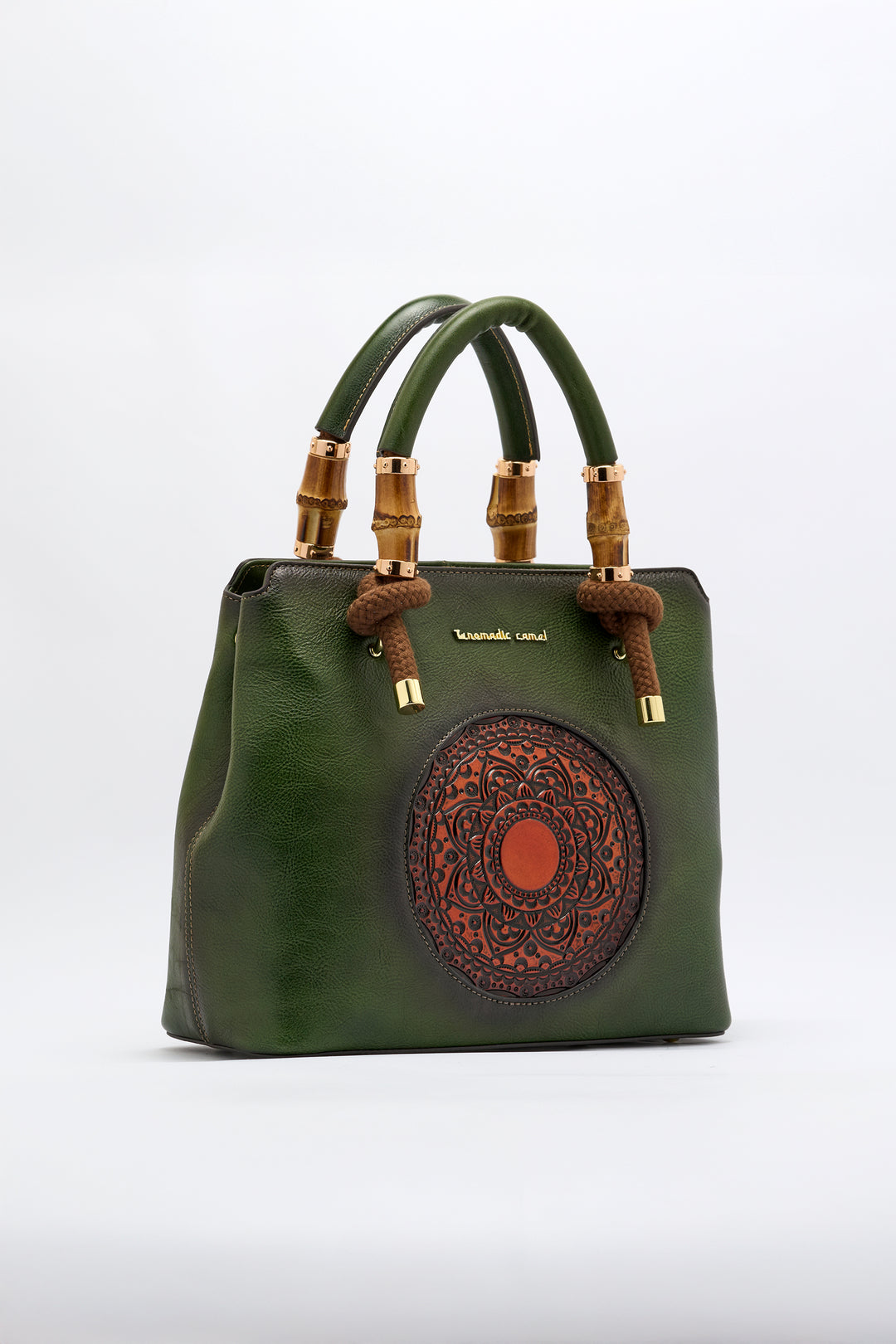 Laila Women's Genuine Leather Handbag - Emerald