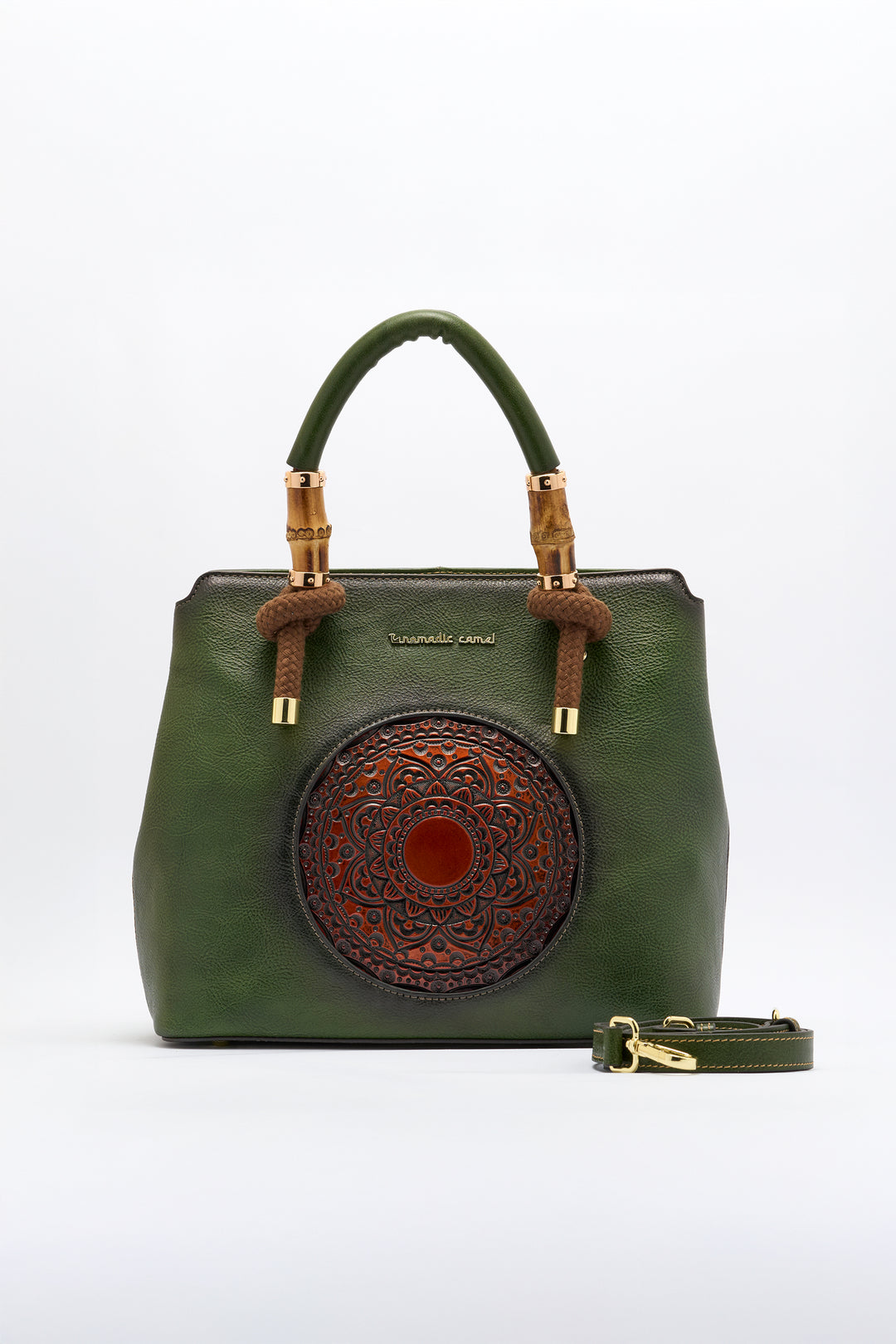 Laila Women's Genuine Leather Handbag - Emerald