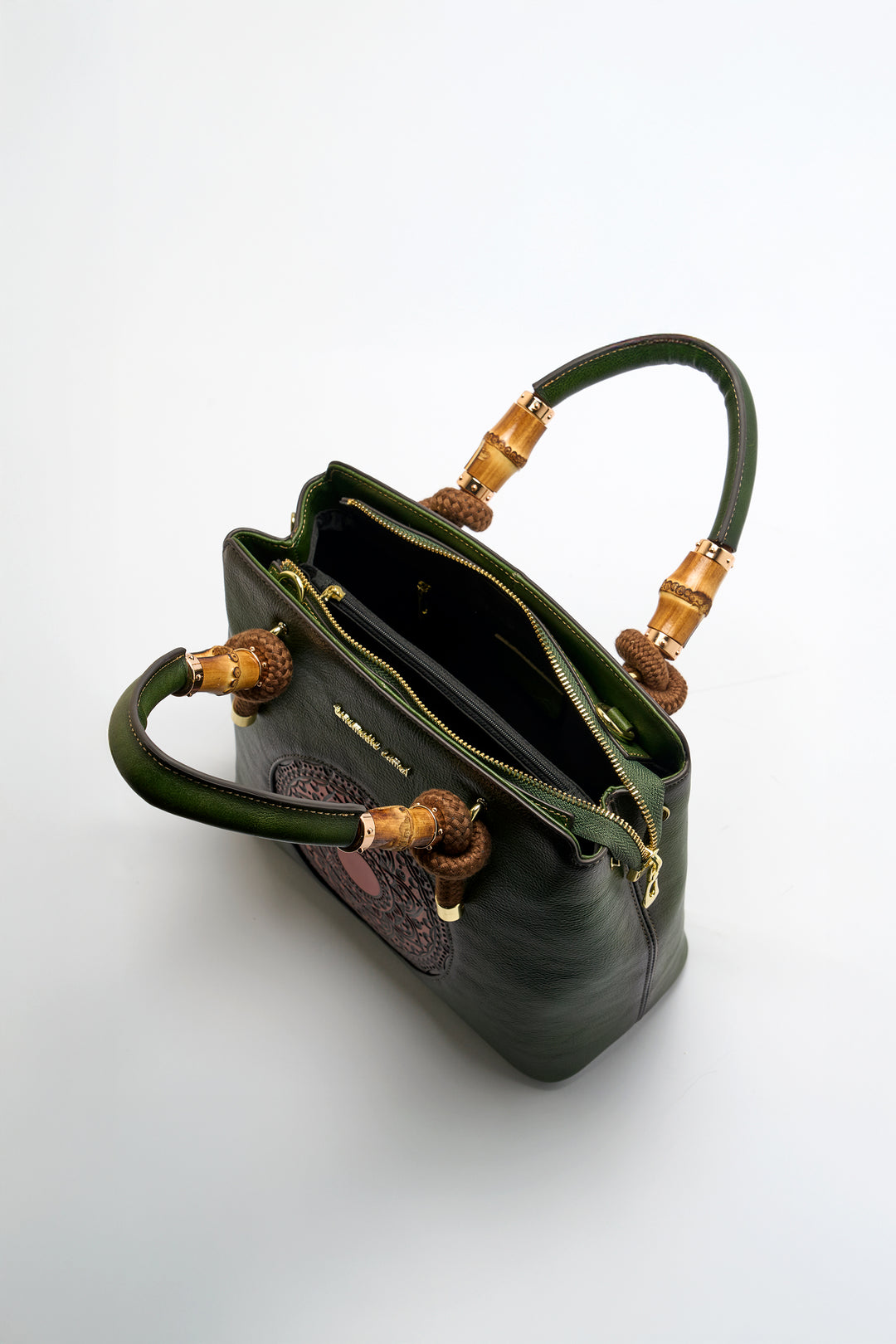 Laila Women's Genuine Leather Handbag - Emerald