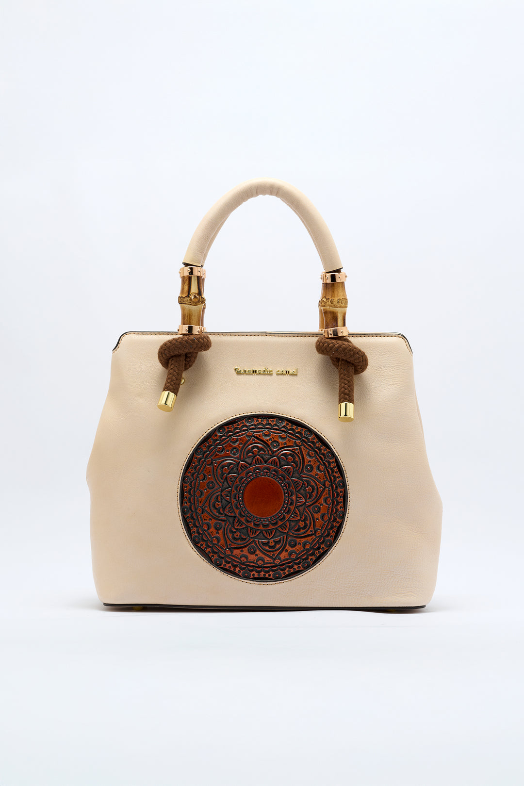Laila Women's Genuine Leather Handbag - Ivory