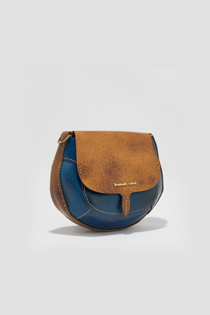 Lina Genuine Leather Handbag - Blue
