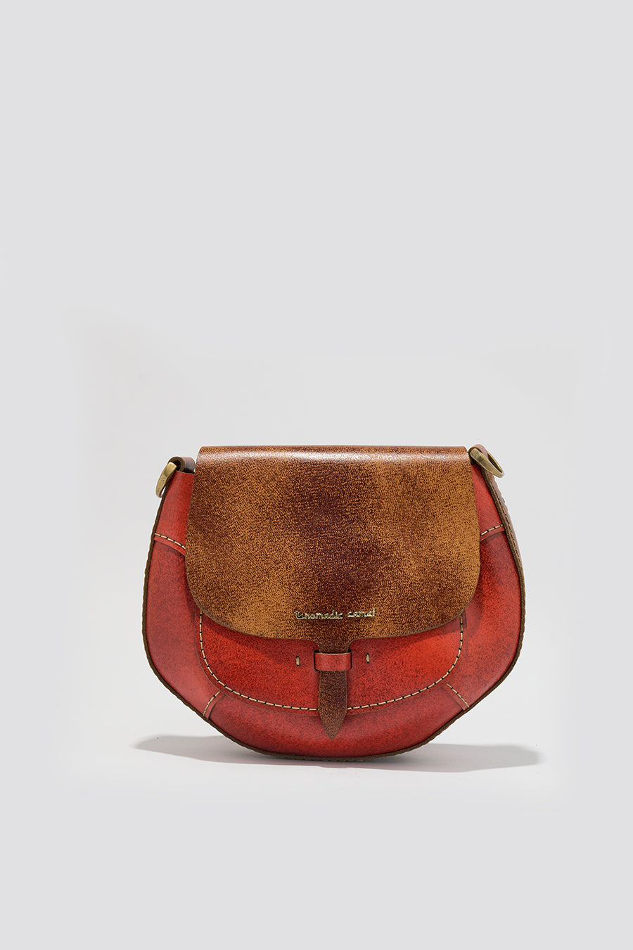 Lina Genuine Leather Handbag - Rust