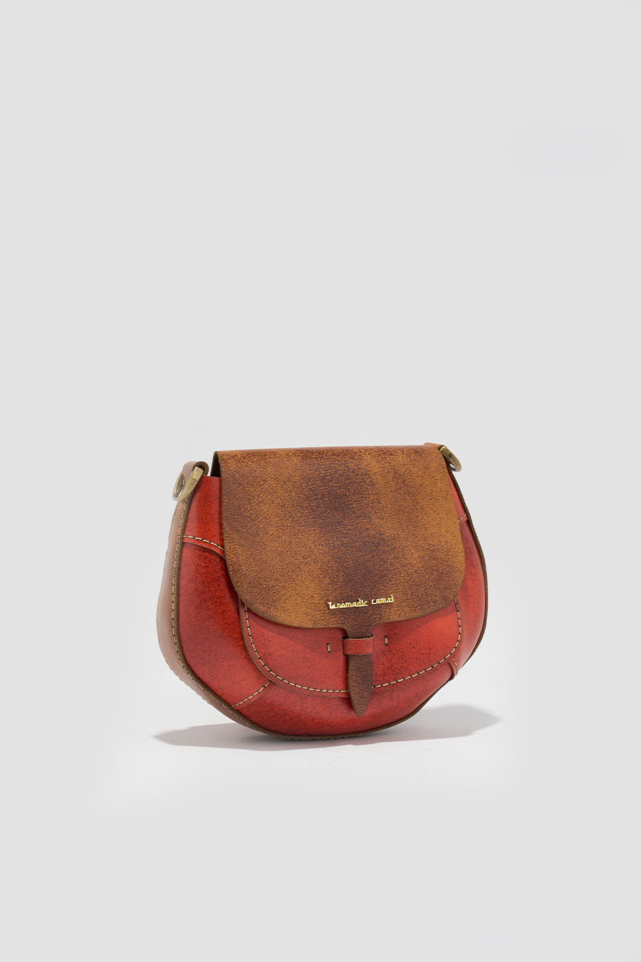 Lina Genuine Leather Handbag - Rust