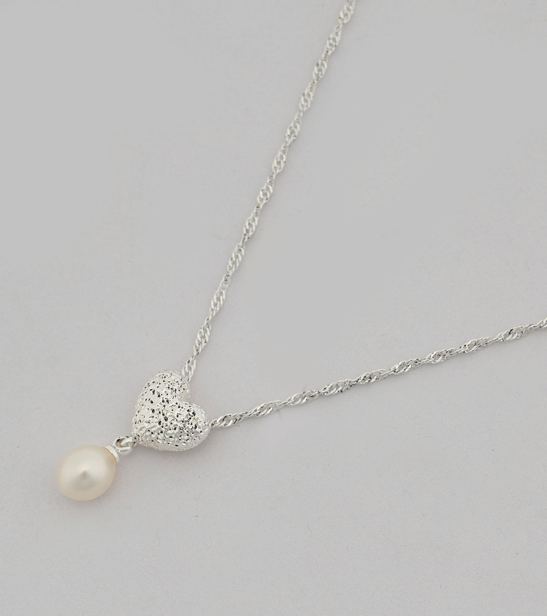 Love Sterling Silver Zircon Necklace