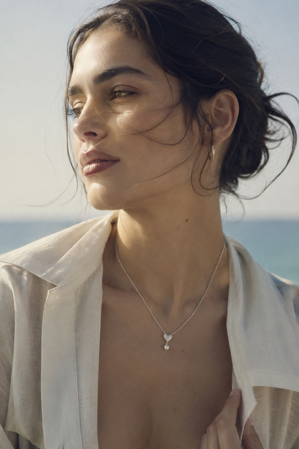 Love Sterling Silver Zircon Necklace