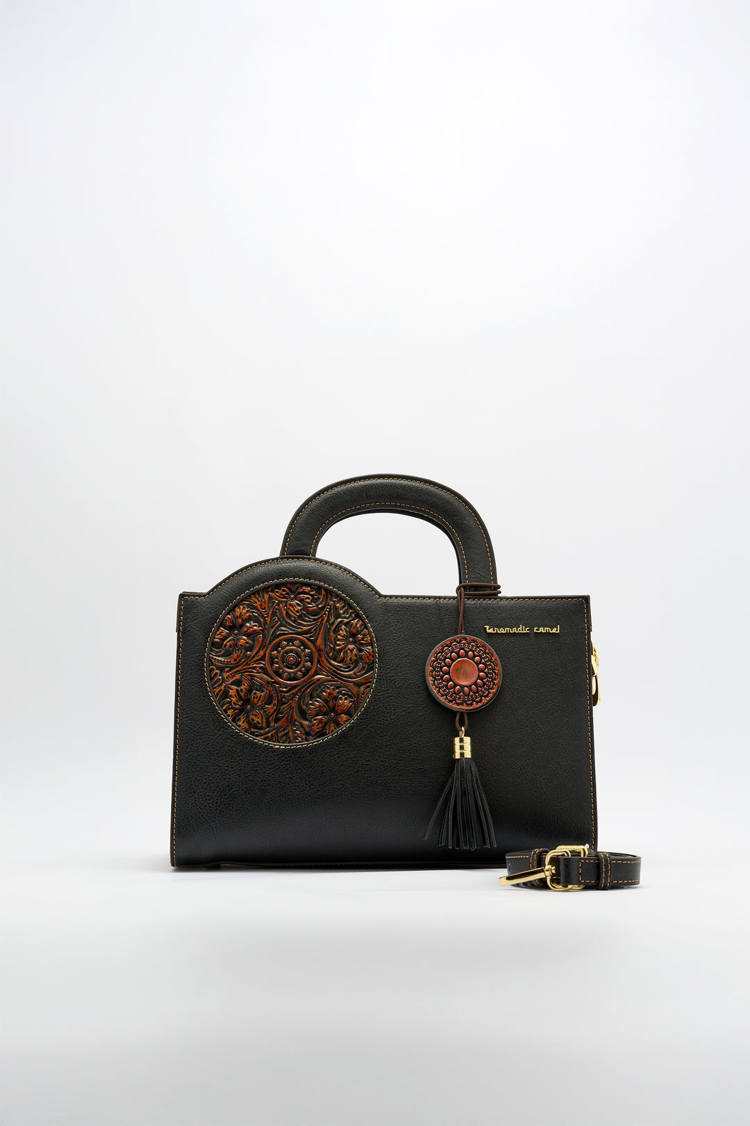 Mistique Women's Genuine Leather Handbag - Black