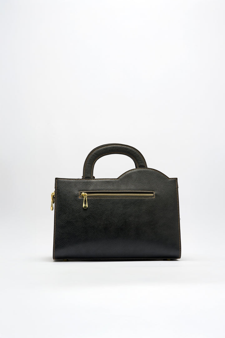 Mistique Women's Genuine Leather Handbag - Black