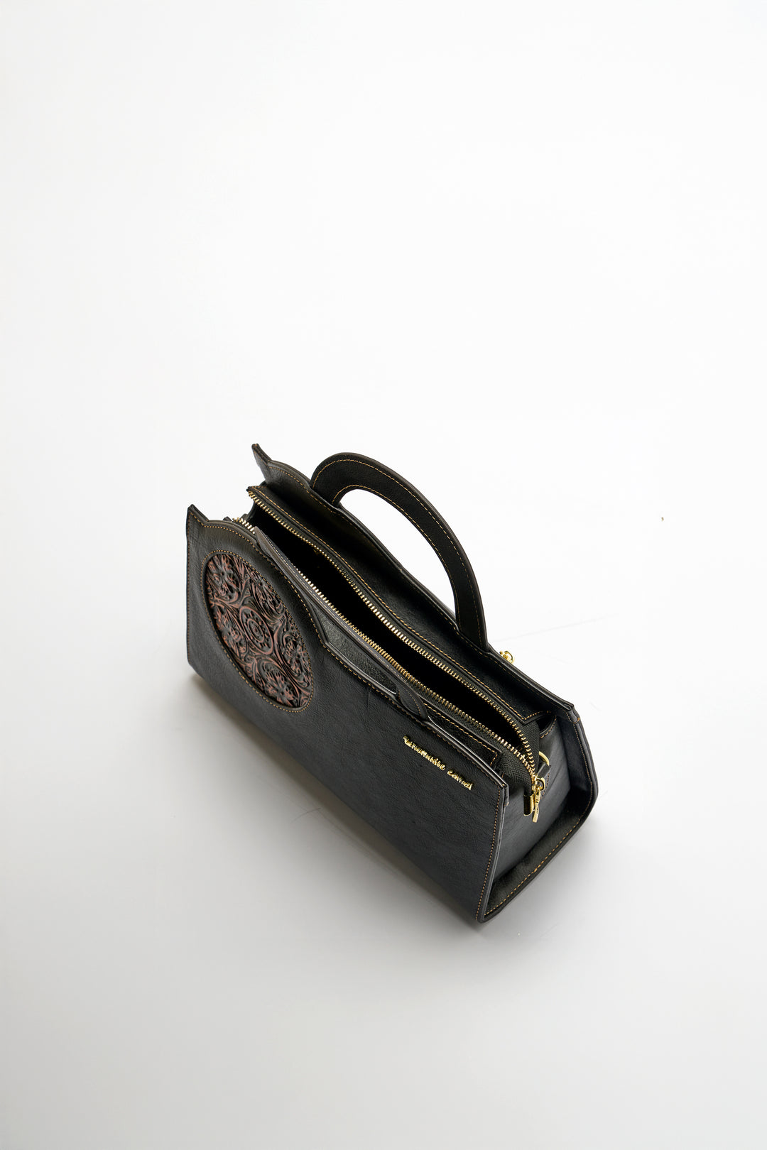 Mistique Women's Genuine Leather Handbag - Black