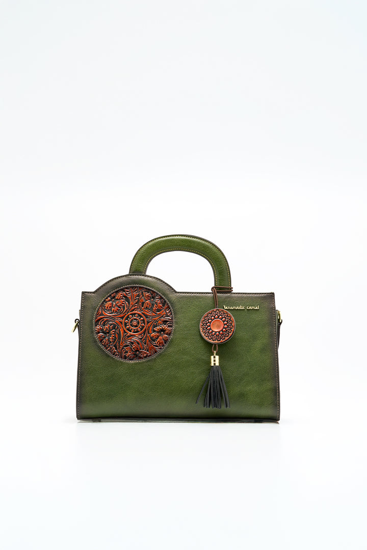 Mistique Women's Genuine Leather Handbag - Emerald