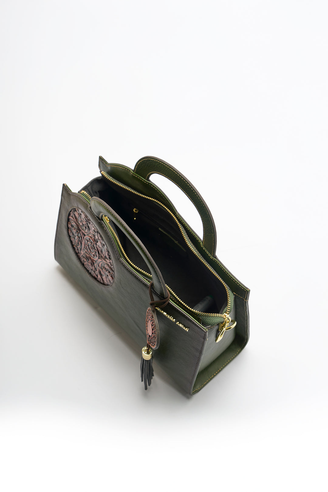 Mistique Women's Genuine Leather Handbag - Emerald