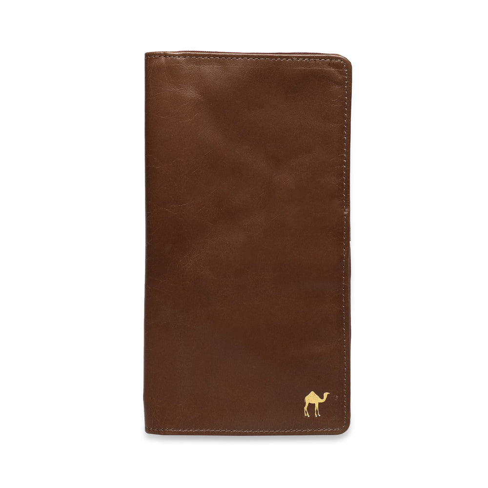 Ducati Genuine Leather Passport Holder - Brown