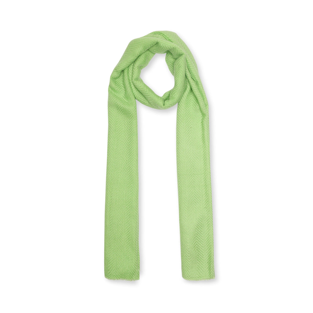 Camel Wool Luxury Scarf - Parrot Chevron Plain