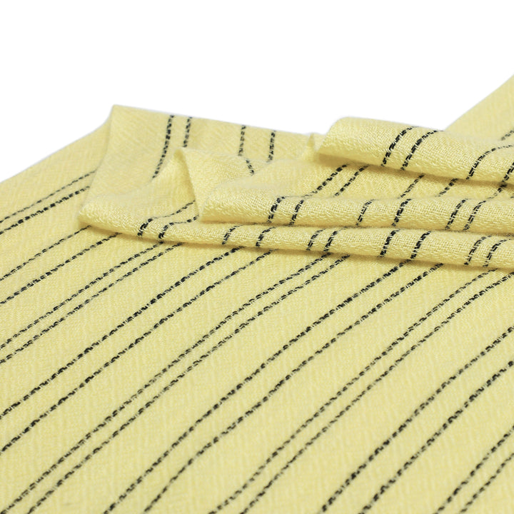Camel Wool Luxury Scarf - Lime Yellow Verticle