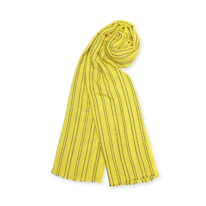 Camel Wool Luxury Scarf - Banana Verticle