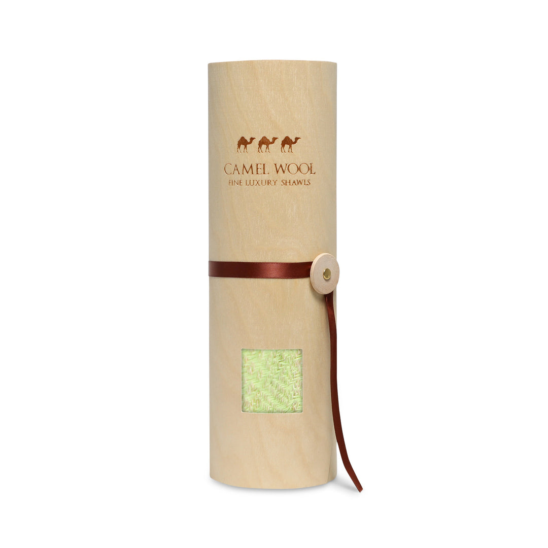 Camel Wool Luxury Scarf - Parrot Window