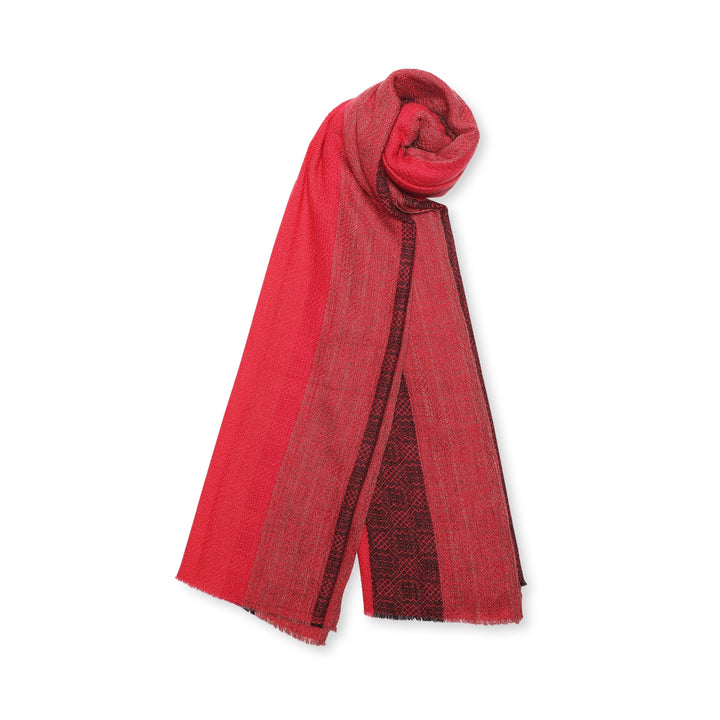 Camel Wool Luxury Scarf - Watermelon Window