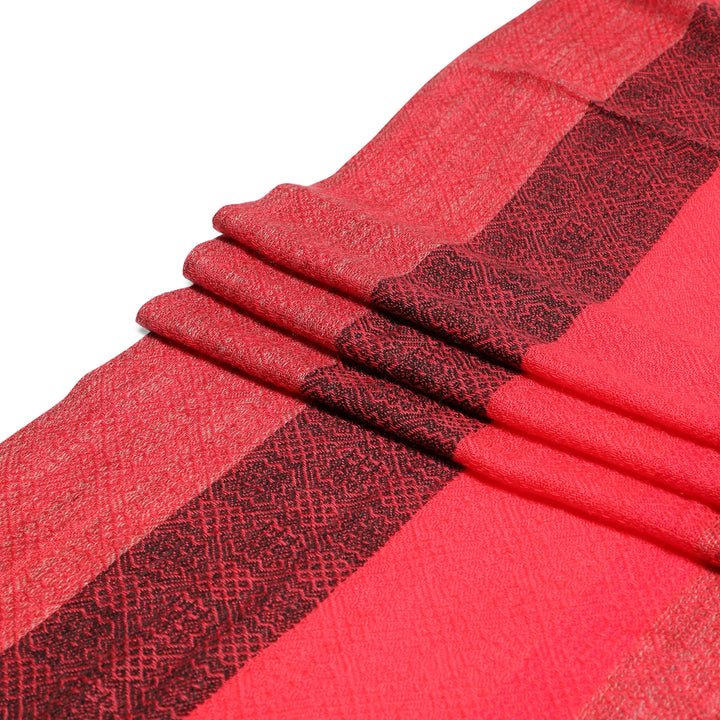 Camel Wool Luxury Scarf - Watermelon Window