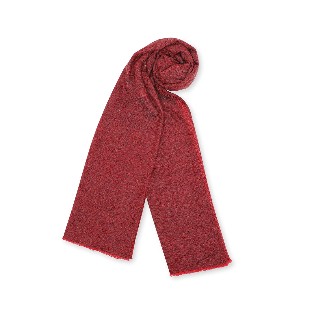 Camel Wool Luxury Scarf - Watermelon Diamond