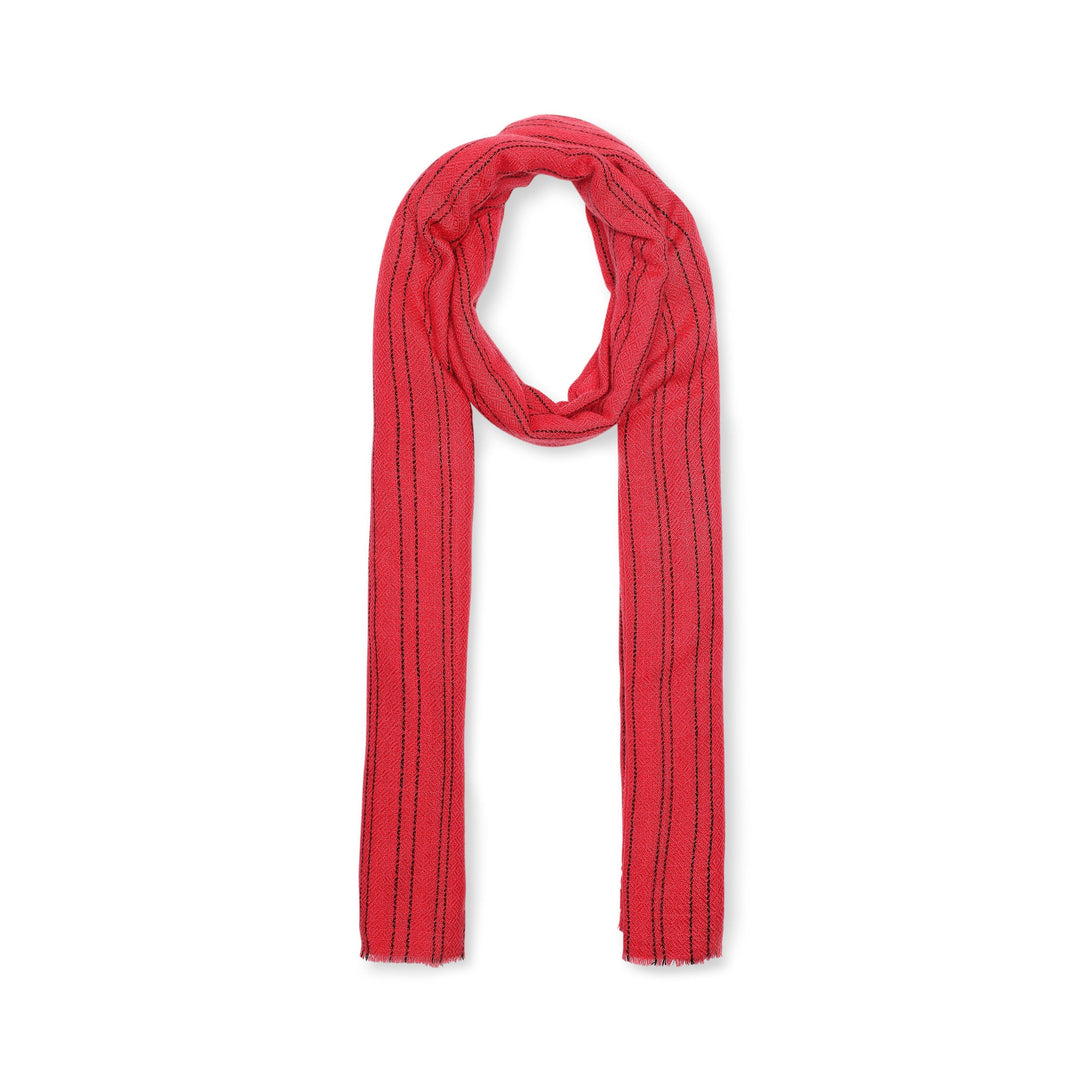 Camel Wool Luxury Scarf - Watermelon Verticle