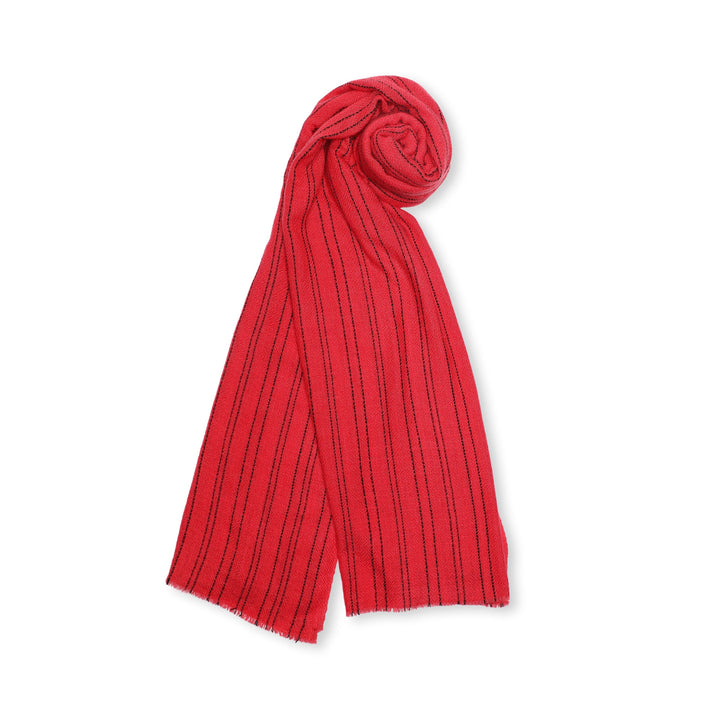 Camel Wool Luxury Scarf - Watermelon Verticle