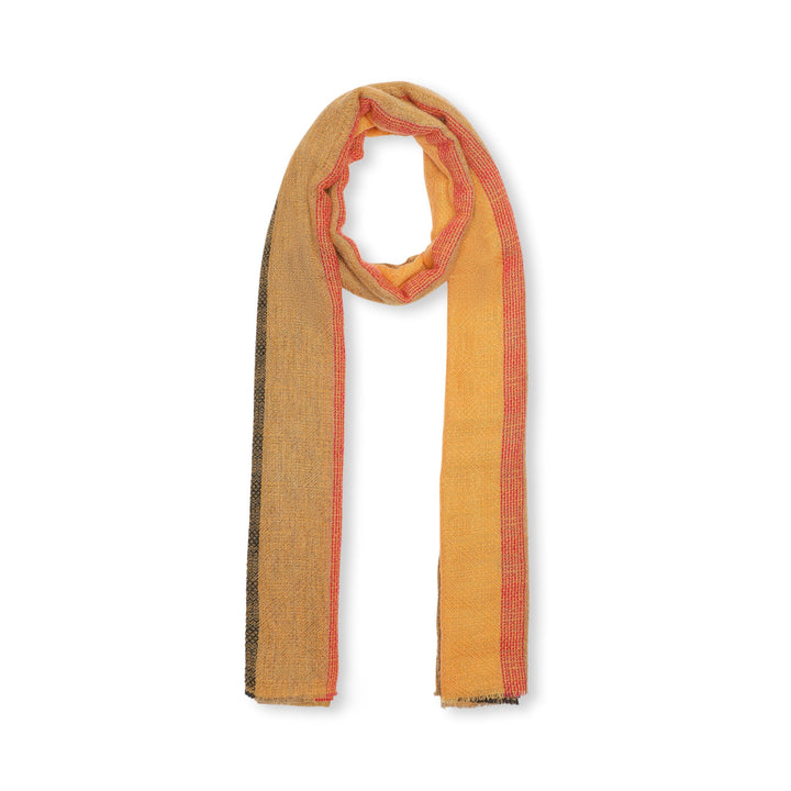 Camel Wool Luxury Scarf - Honey Window