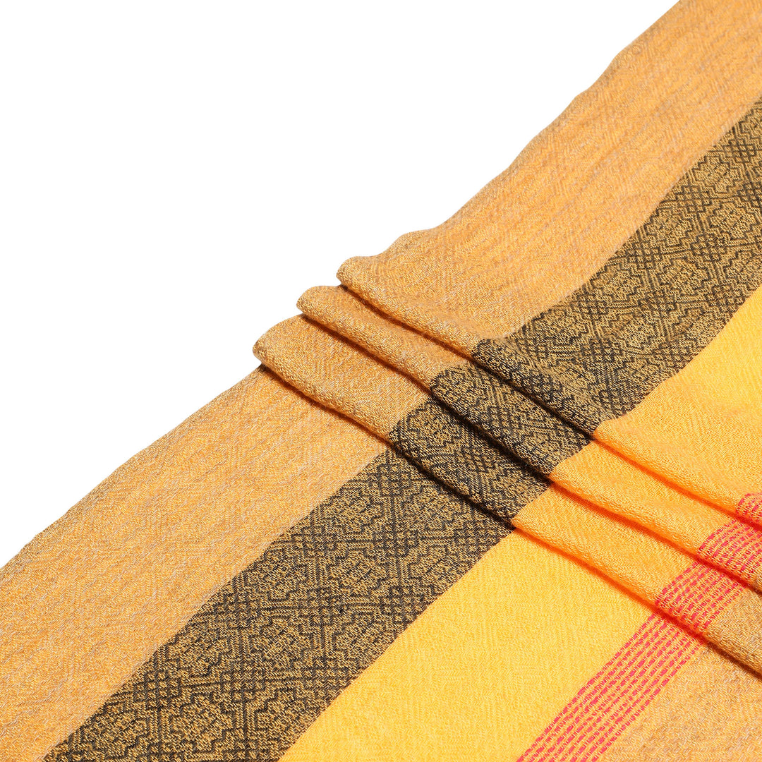 Camel Wool Luxury Scarf - Honey Window