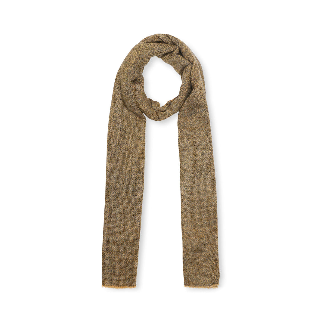 Camel Wool Luxury Scarf - Honey Diamond