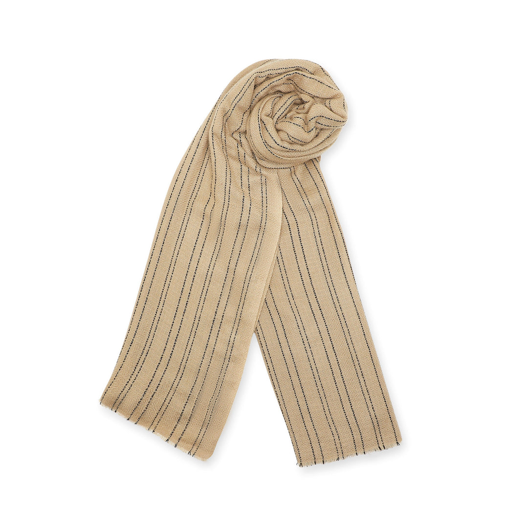 Camel Wool Luxury Scarf - Camel Verticle