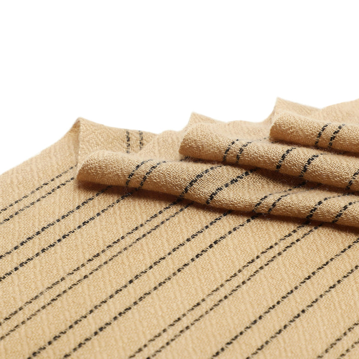 Camel Wool Luxury Scarf - Camel Verticle