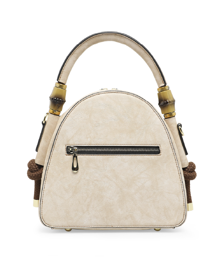 Trilliant Women's Genuine Leather Handbag - Apricot