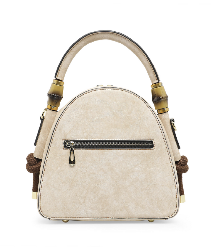 Trilliant Women's Genuine Leather Handbag - Apricot