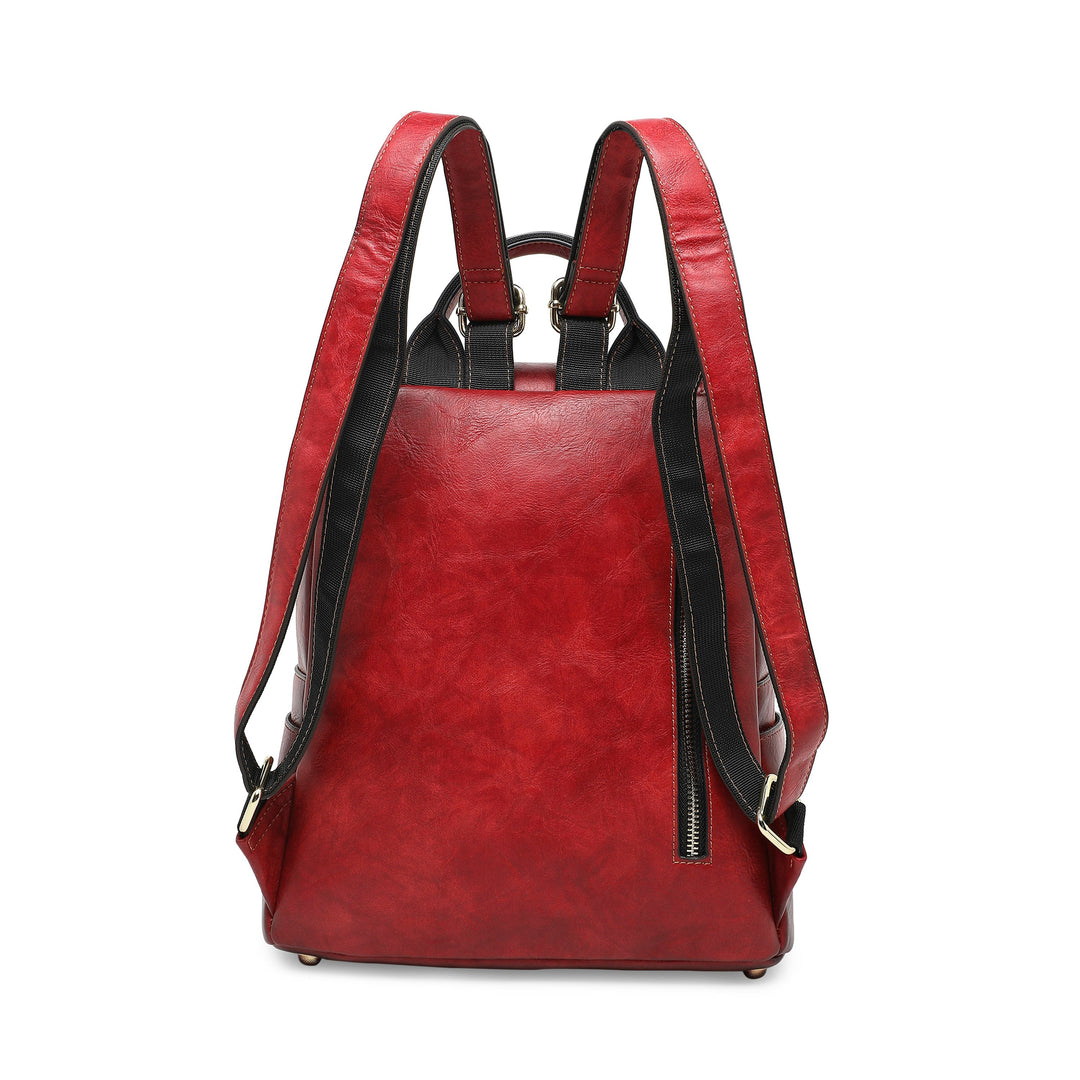 Ladies camel leather backpack