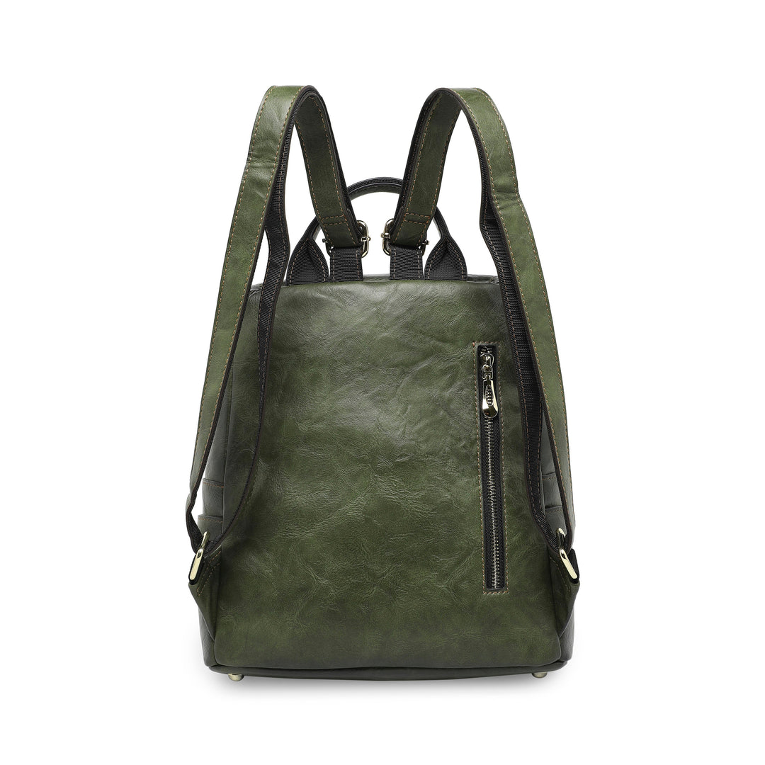Halo Women's Genuine Leather Backpack - Army Green