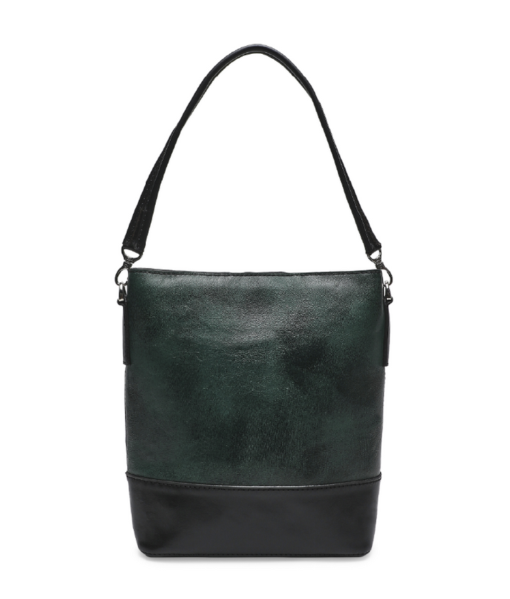 Maliheh Women's Genuine Leather Handbag - Green