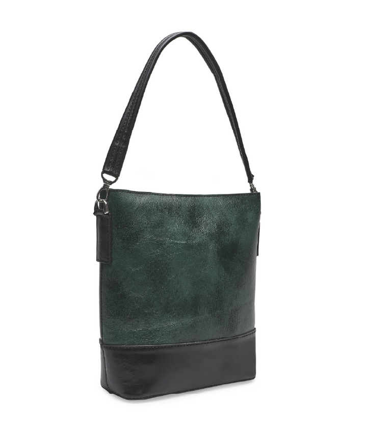 Maliheh Women's Genuine Leather Handbag - Green