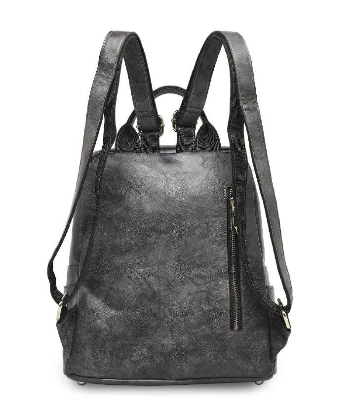Halo Women's Genuine Leather Backpack - Grey
