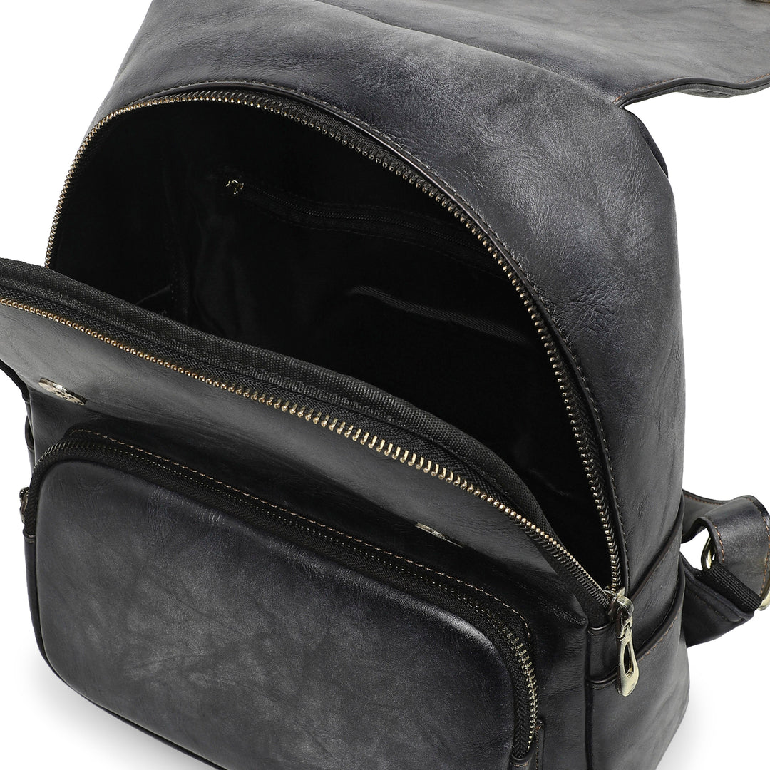 Halo Women's Genuine Leather Backpack - Grey