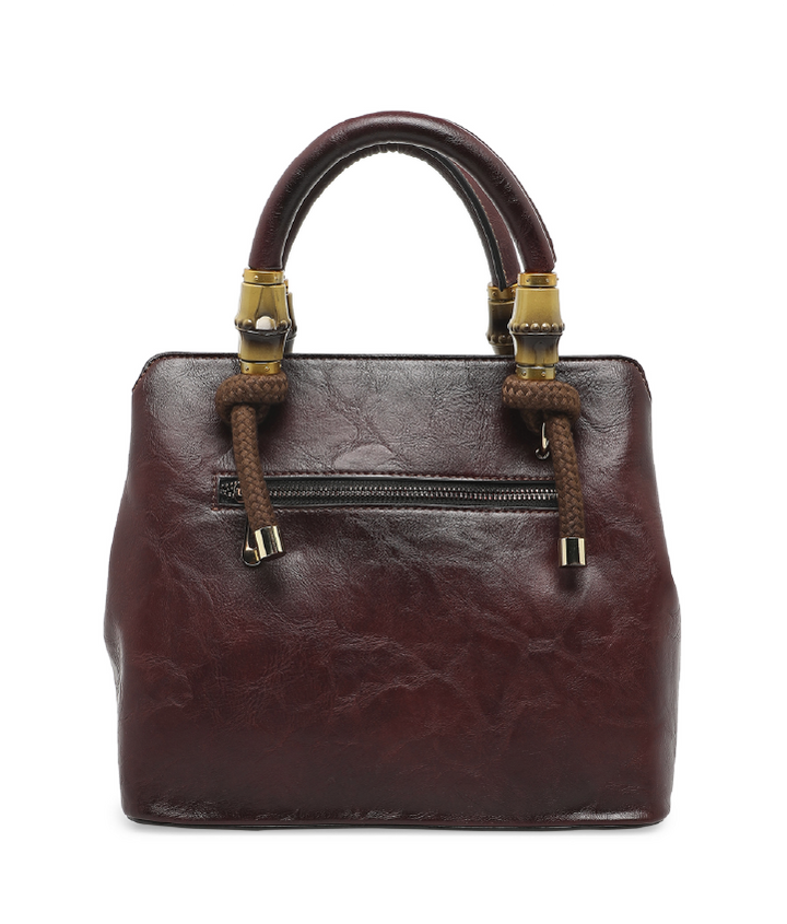Laila Women's Genuine Leather Handbag - Wine
