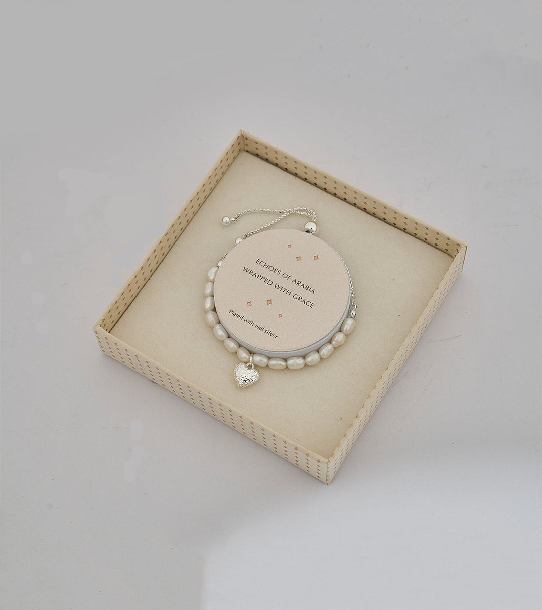 Pearly Sterling Silver Zircon Bracelet