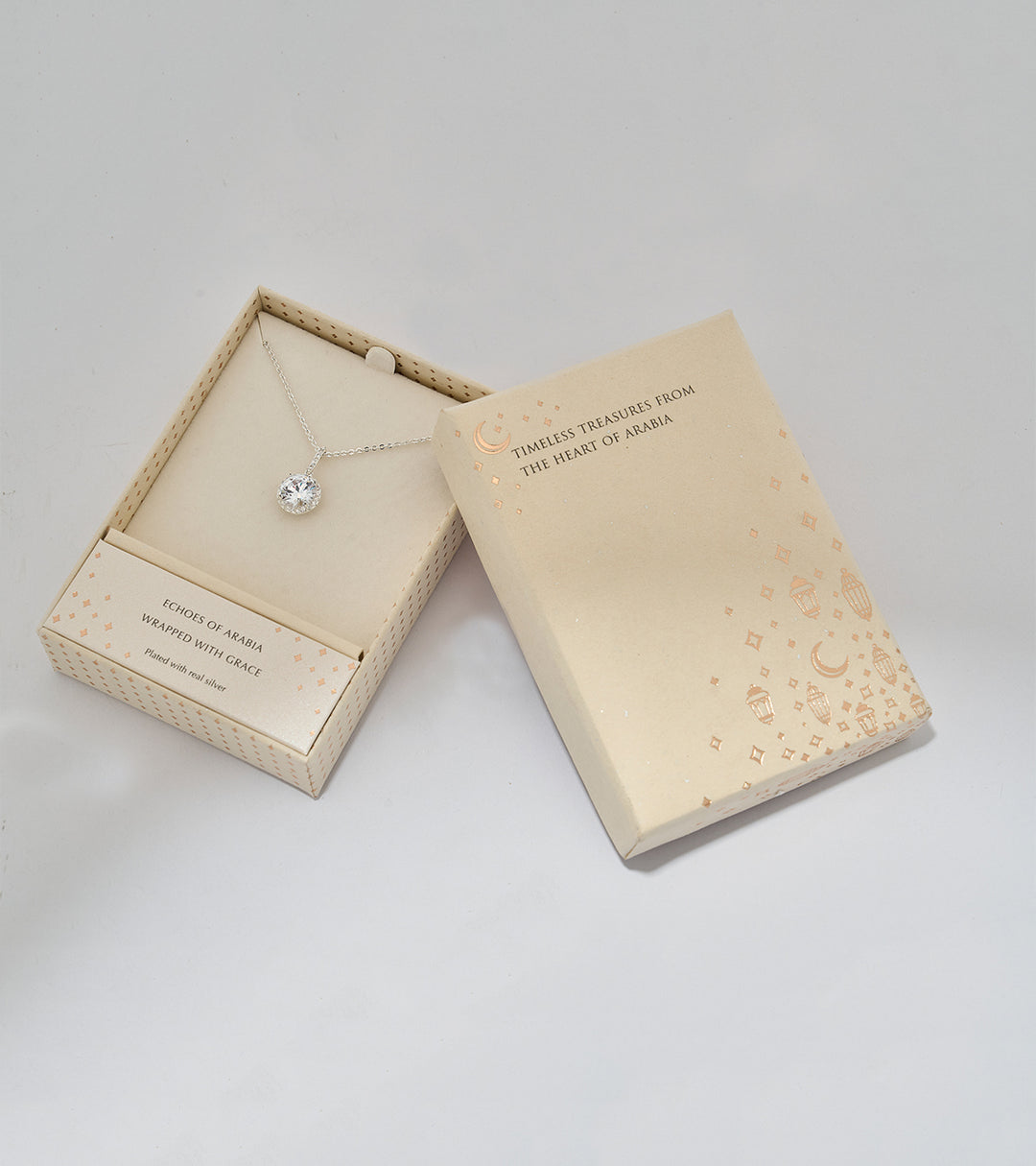 Solitaire Sterling Silver Zircon Necklace