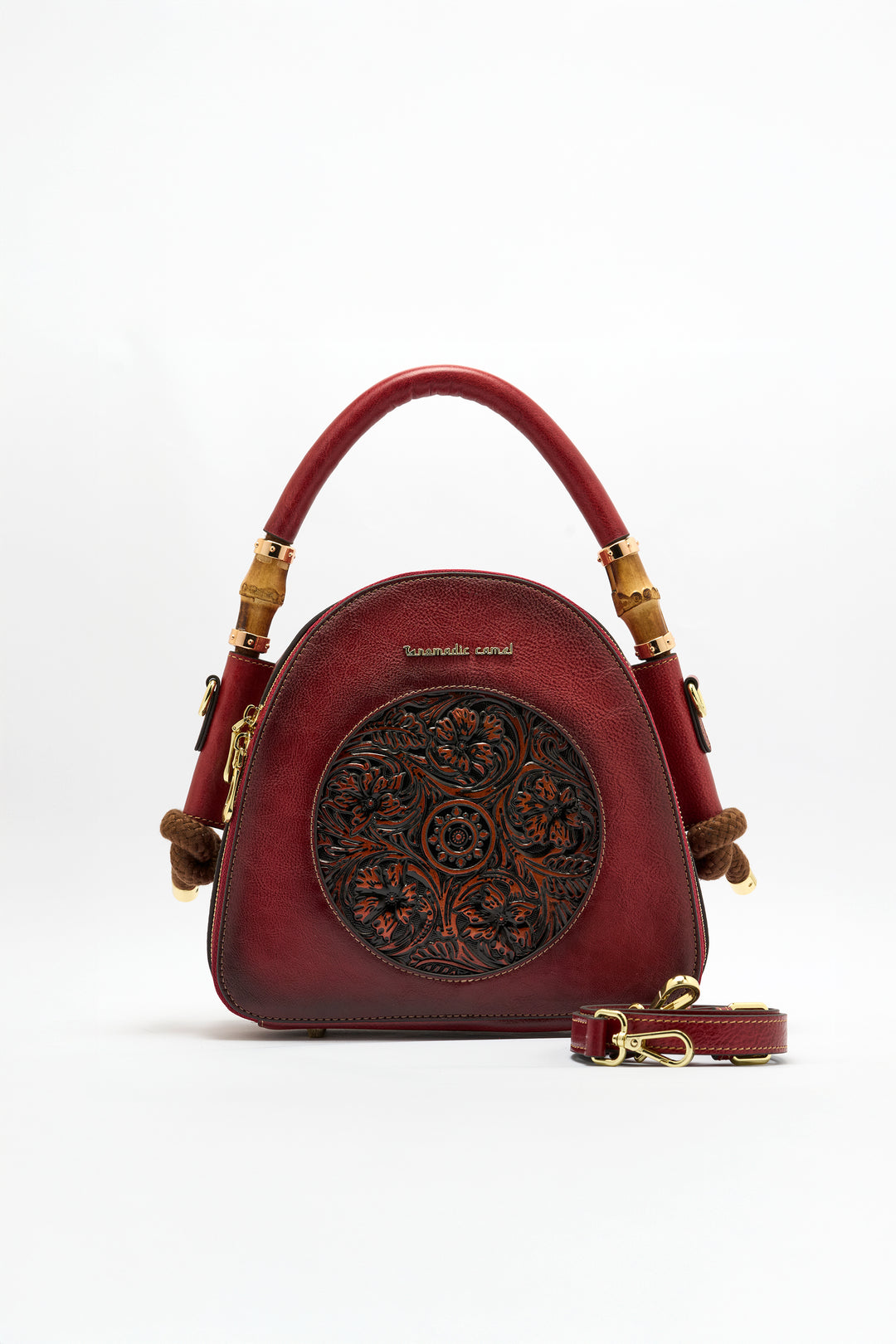 Trilliant Women's Genuine Leather Handbag - Crimson