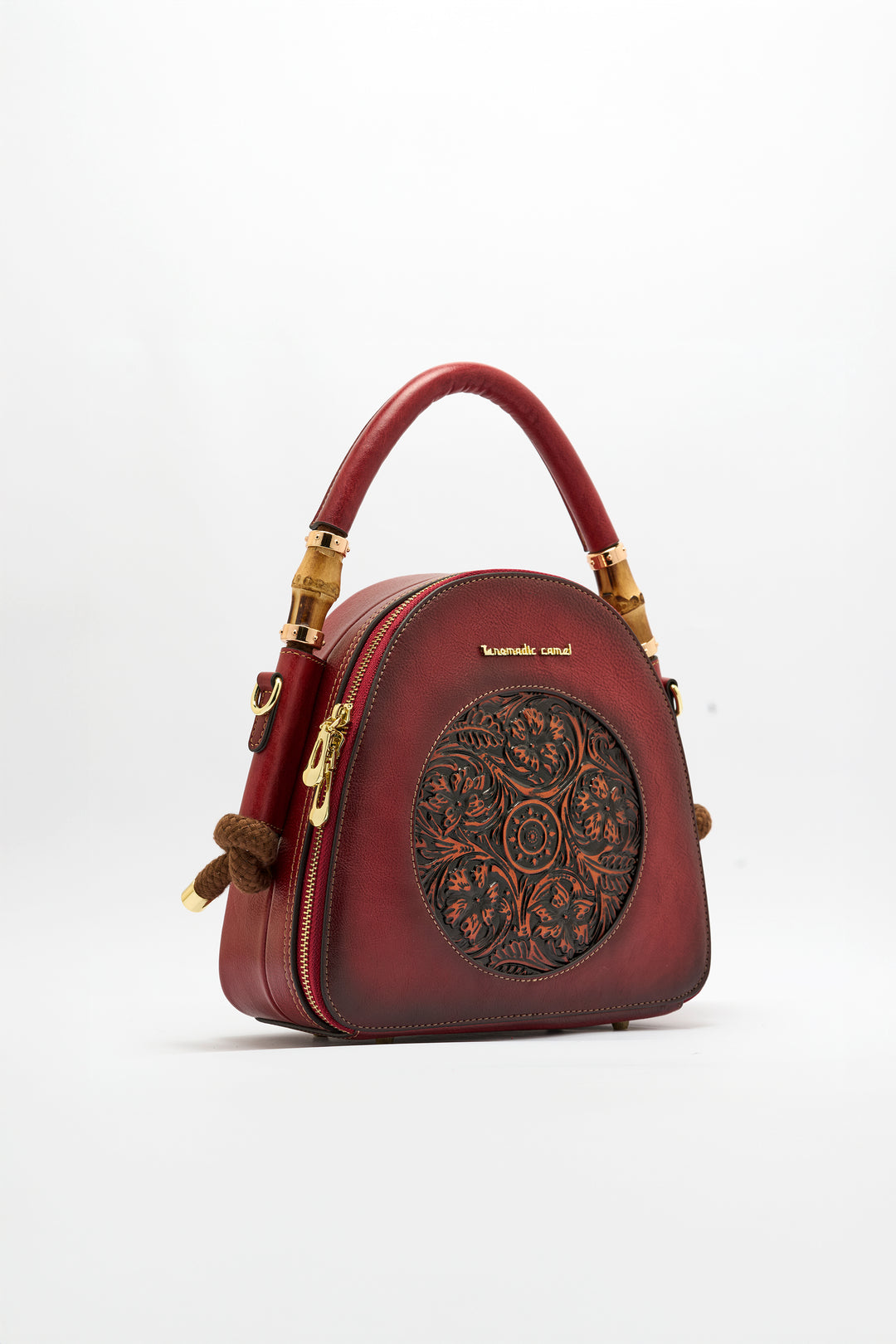 Trilliant Women's Genuine Leather Handbag - Crimson