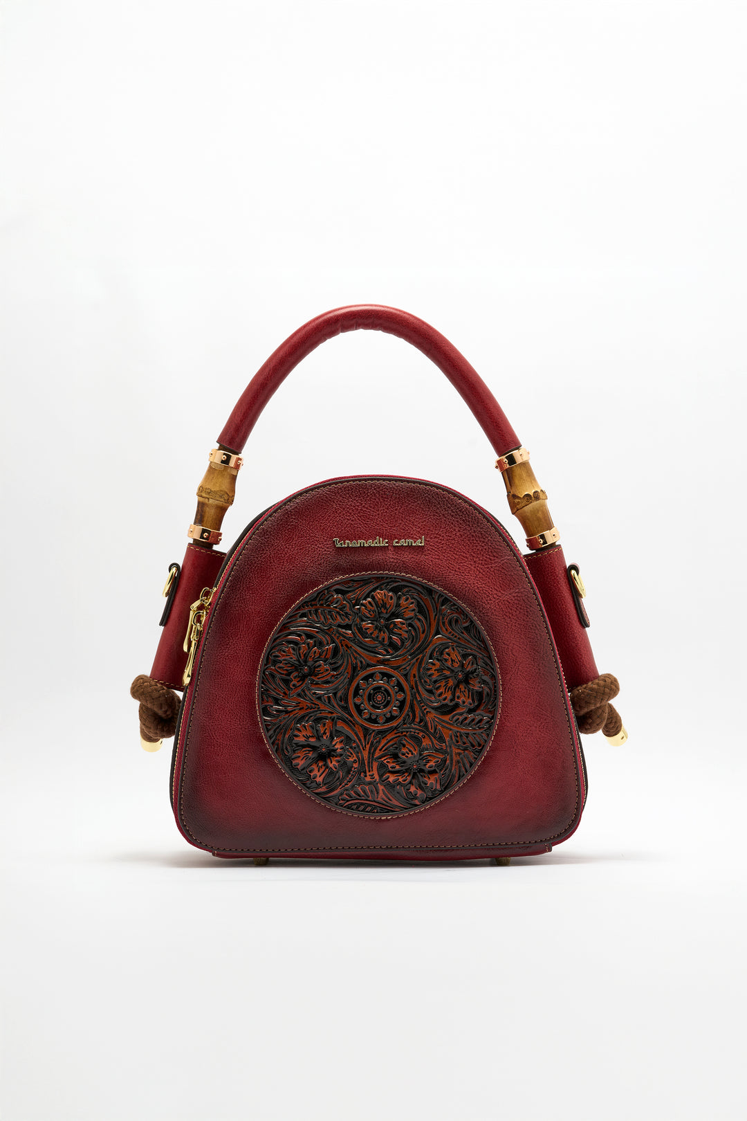 Trilliant Women's Genuine Leather Handbag - Crimson