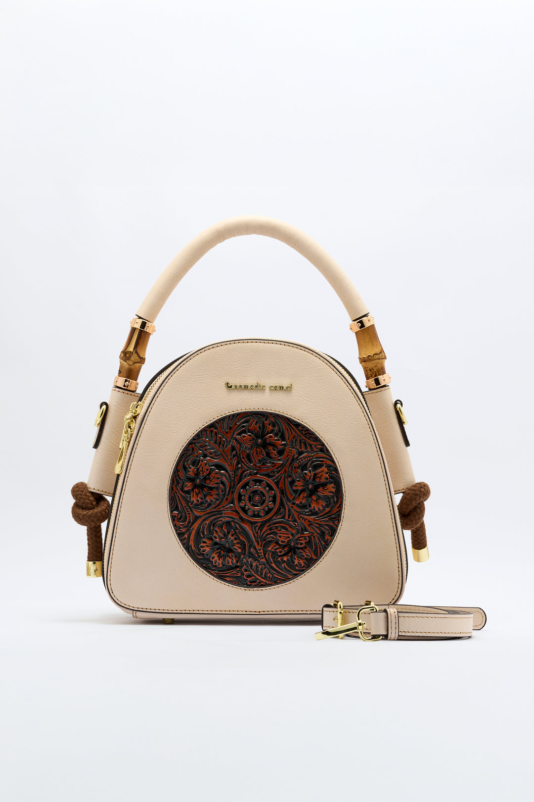 Trilliant Women's Genuine Leather Handbag - Ivory